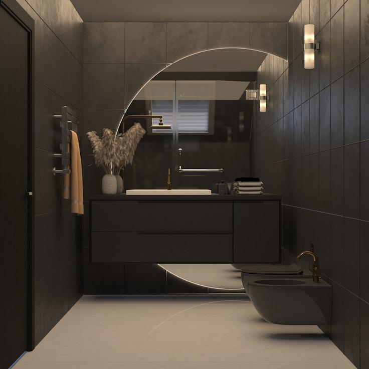 Sophisticated bathroom configuration
